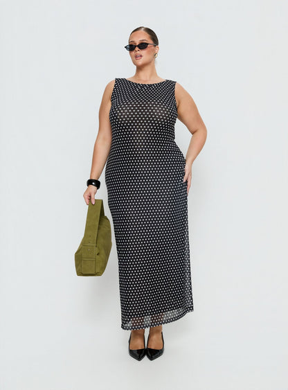 Top Of Mind Maxi Dress Black Curve