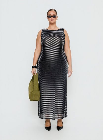 Top Of Mind Maxi Dress Black Curve