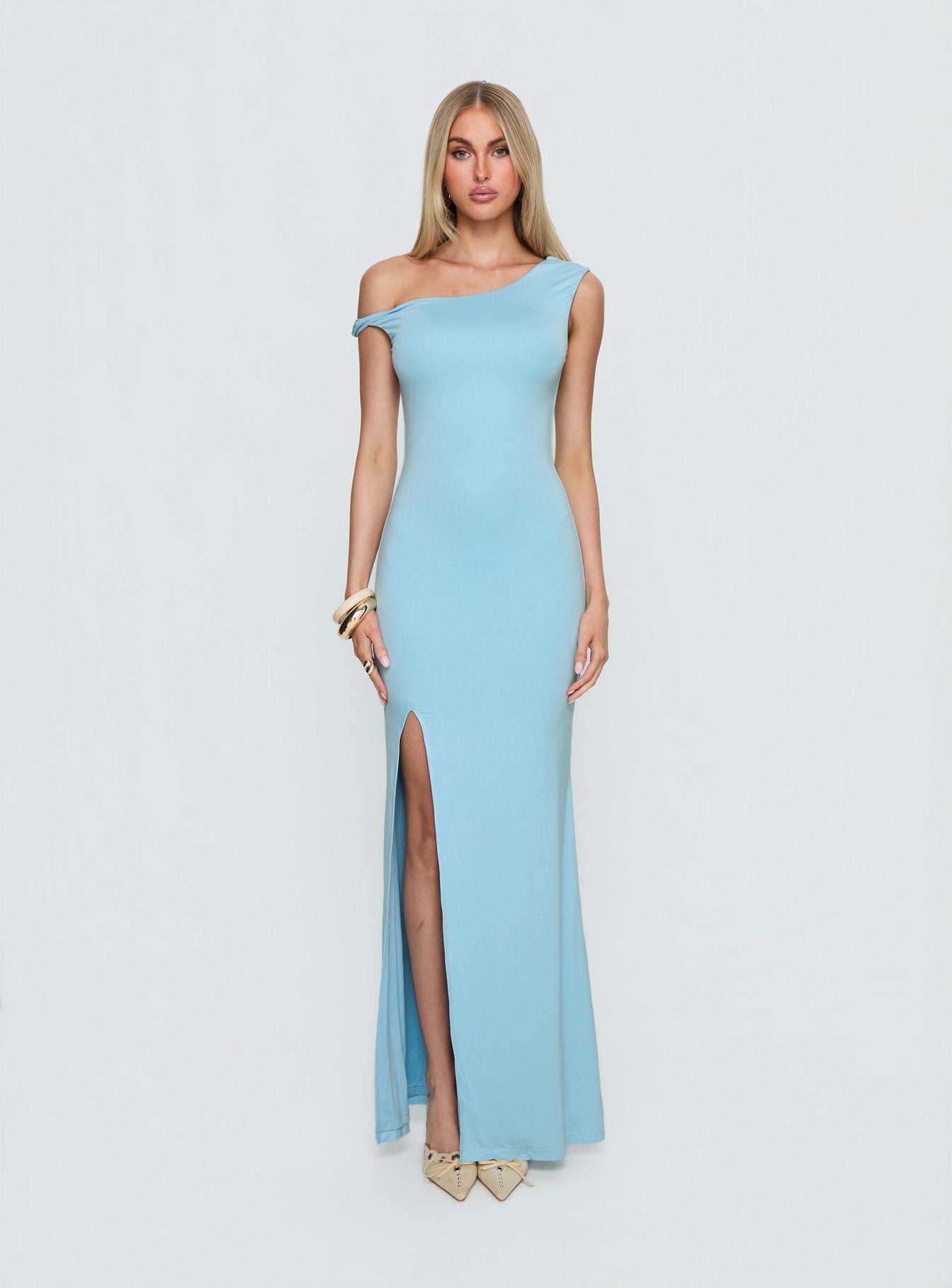 Morra Twist Maxi Dress Blue
