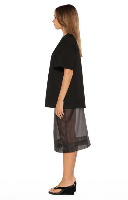 Alba Plain Black Tee