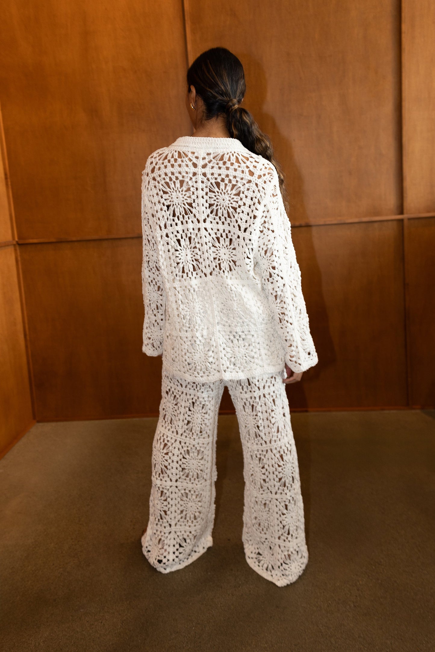 CROCHET BUTTON UP SHIRT