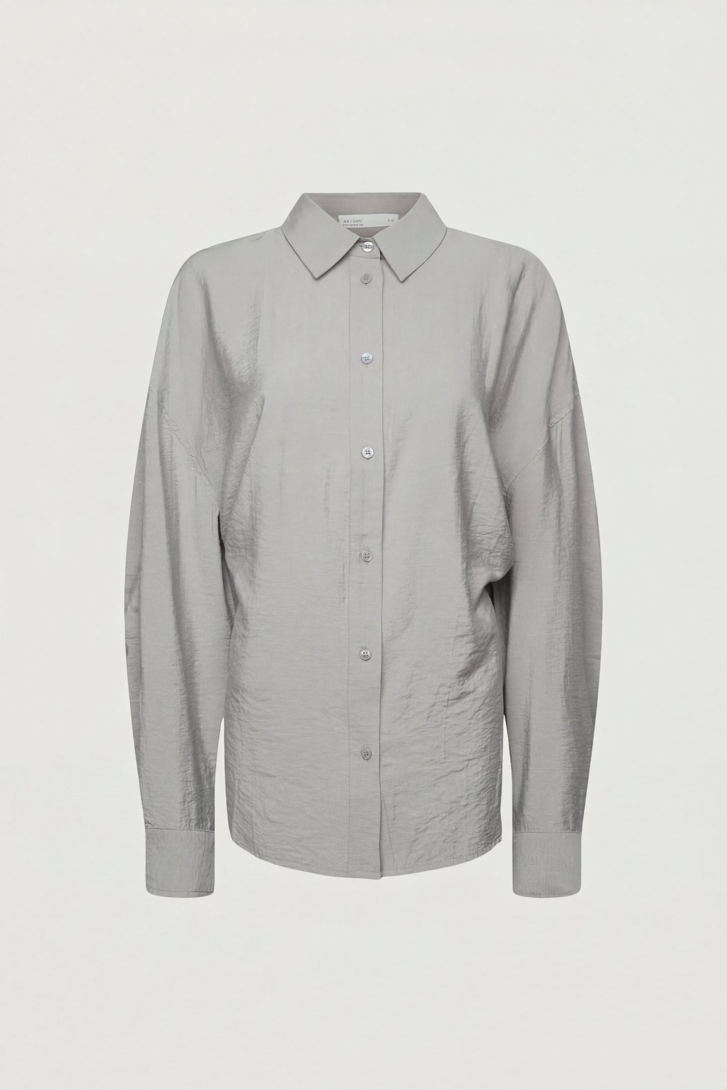 LIGHTWEIGHT CRINKLED SHIRT WITH BACK CINCHING BUTTONS