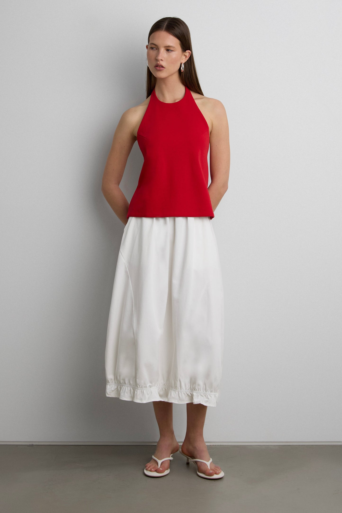 HALTER OPEN BACK TANK TOP