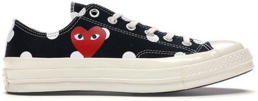 Chuck Taylor All Star 70s Ox Comme des Garcons PLAY Polka Dot Black