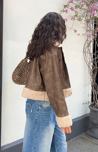 Cloud Brown Aviator Jacket