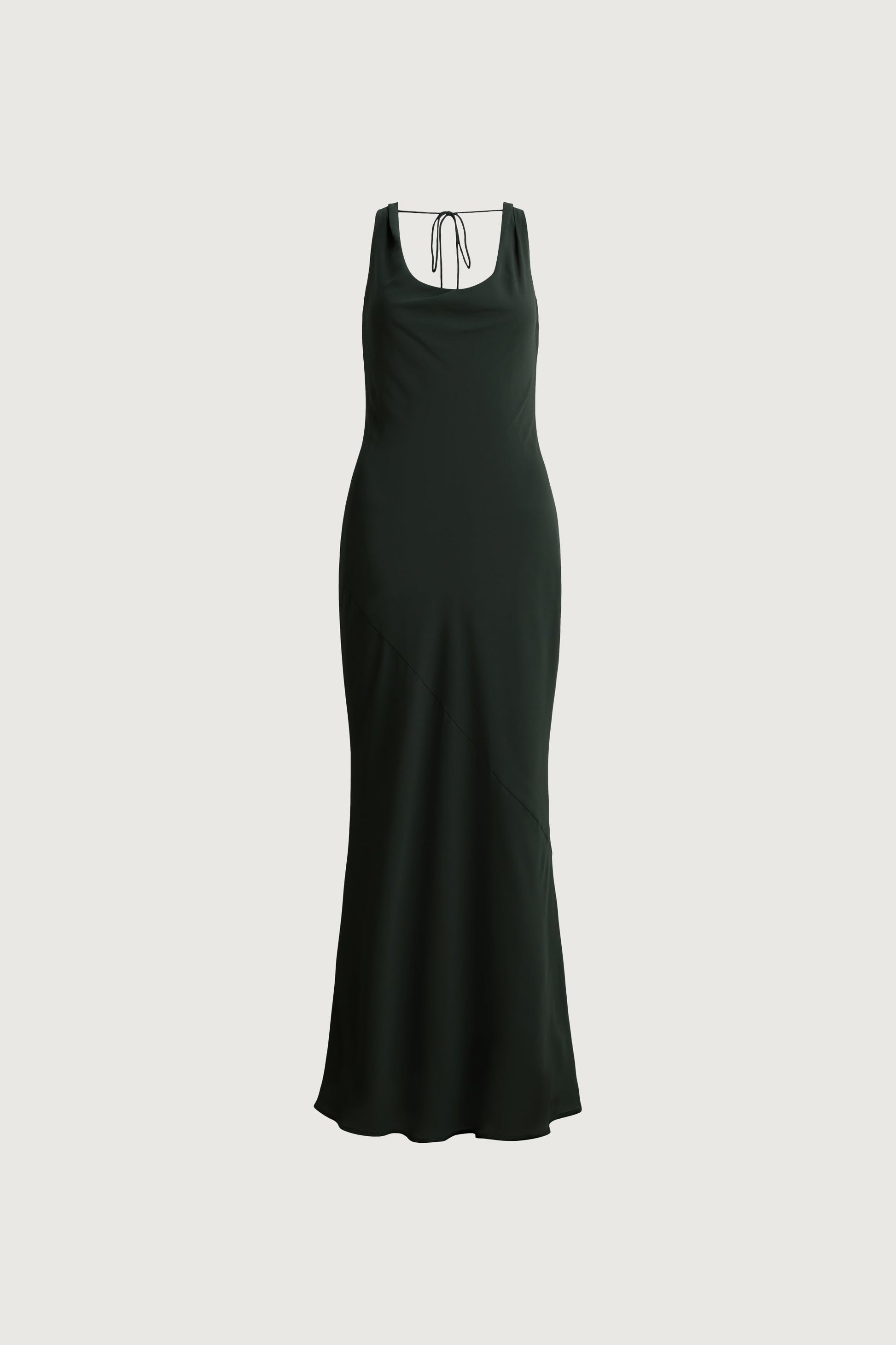 COWLNECK CHIFFON MIDI DRESS