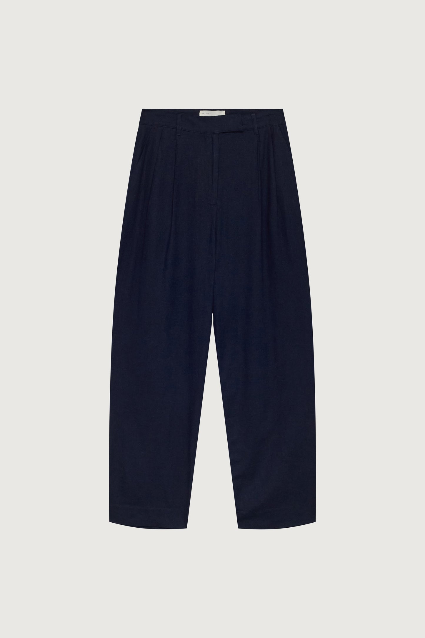 HIGH-RISE LINEN BLEND TROUSER
