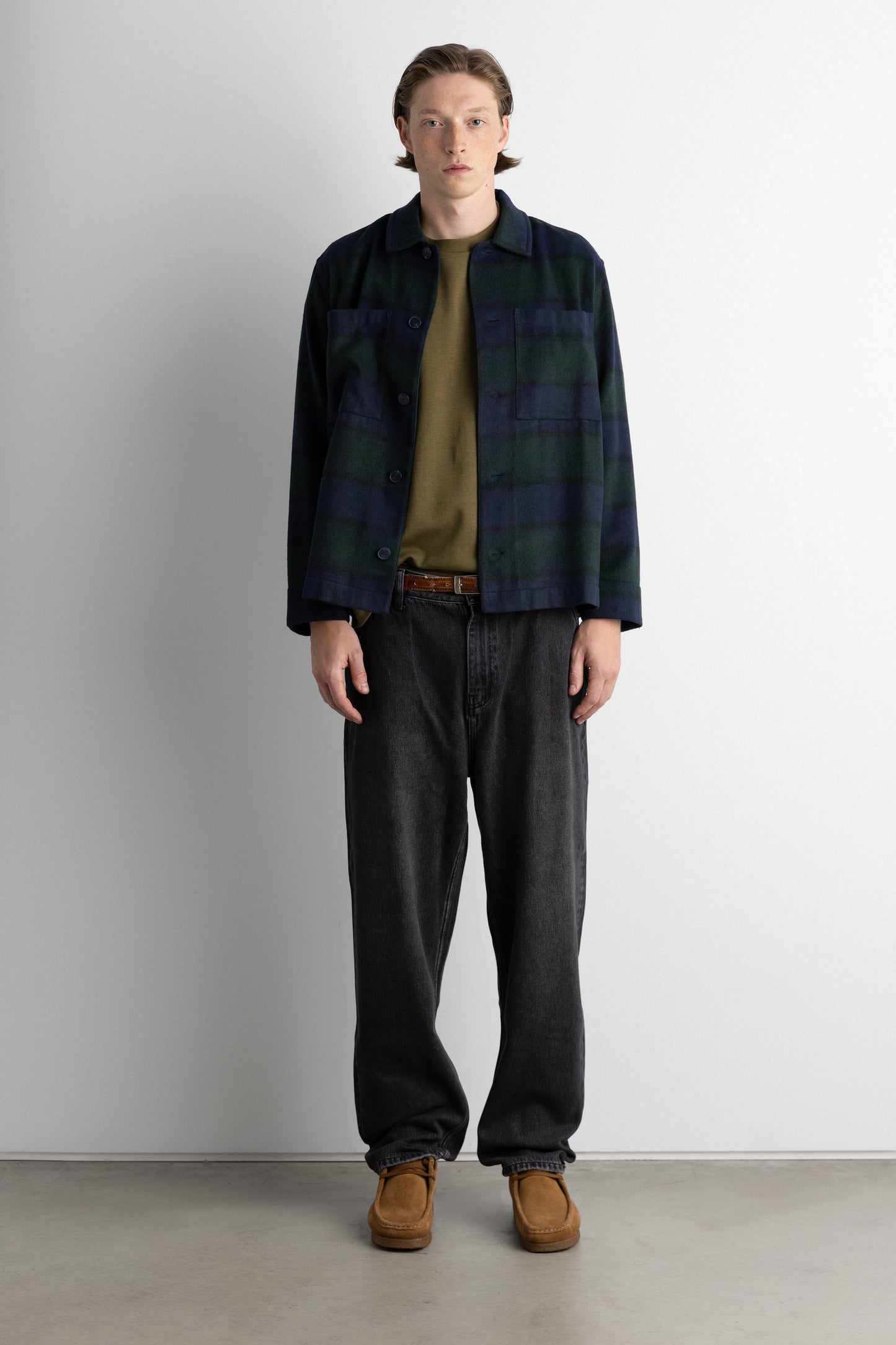RELAXED FLANNEL BUTTON UP SHIRT