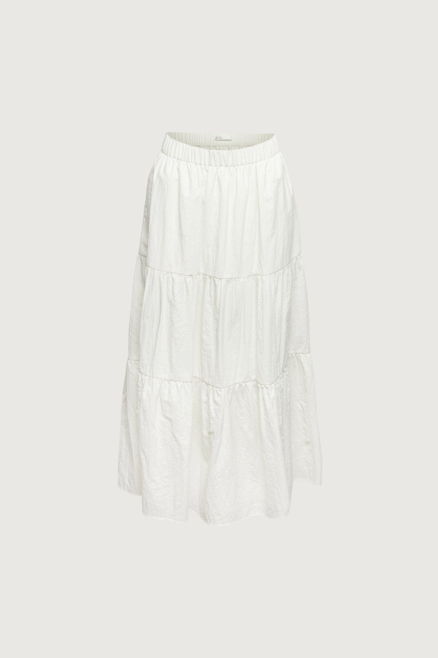 TIERED NYLON MIDI SKIRT