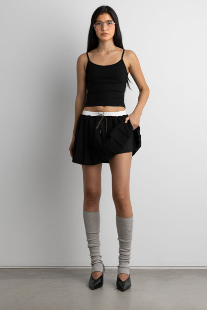 EXPOSED WAIST MINI SKORT