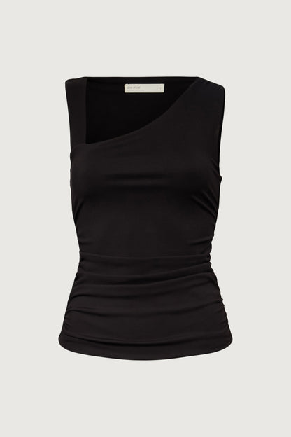 ASYMMETRICAL NECKLINE CROPPED TOP