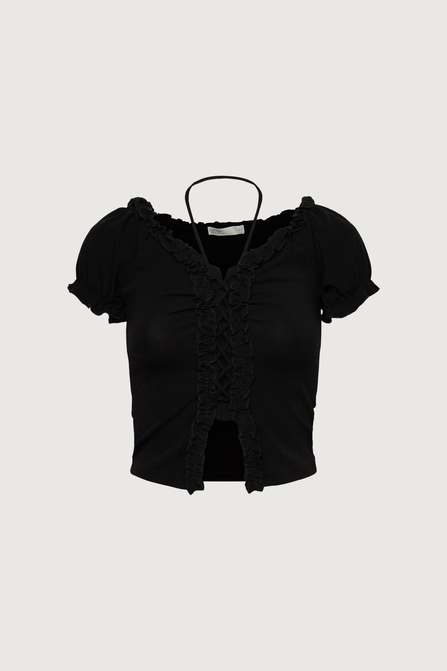 RUFFLE HALTER TOP