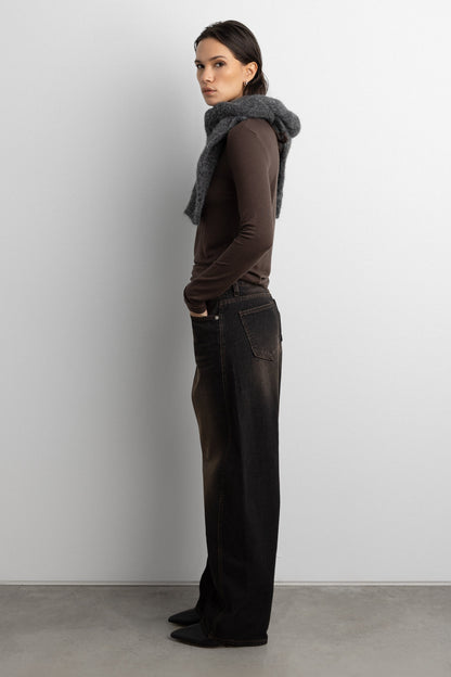 CLASSIC TENCEL LONG SLEEVE TOP