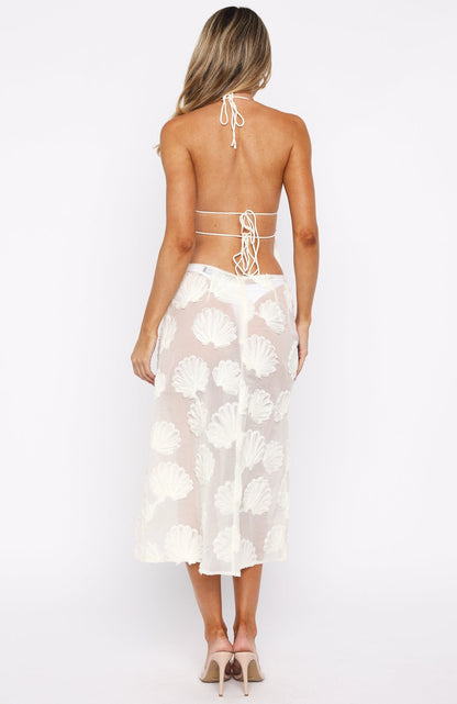 Hot Nights Midi Skirt Cream