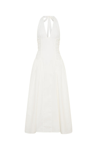 Tinsel Trouble Halter Midi Dress White